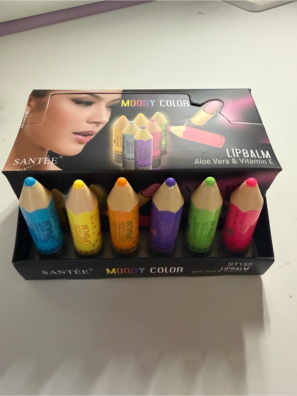SANTÉE Moody Color Lip Balm Set - Assorted Bright Colors